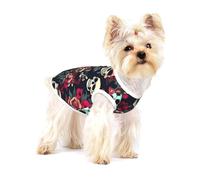 Colorful floral skulls print Tshirts for Small Dogs Dog's Fashion Shirt Breathable Sleeveless Shirts for Small Dogs