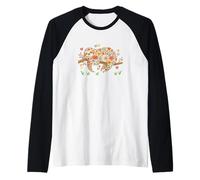 Colorful Floral Sloth Matching Wild Animal Lover Kids Family Raglan Baseball Tee