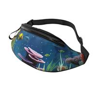 Colorful Florals Fanny Pack for Women Men Fashion Waist Pack Adjustable Belt Bag for Workout Running Travelling Casual Waist Bag, Colored Undersea World, One Size
