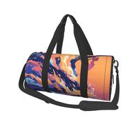 Colorful Flow Canvas travel bag, large capacity, can be carried on the shoulder