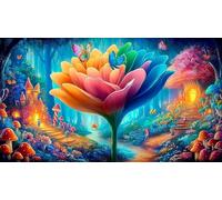 colorful-flower 1000 Pieces Jigsaw Puzzles for Adults Educational Games Jigsaw Puzzle Home Decors for The Whole for Women, Gifts for Men 75x50cm/1000pcs