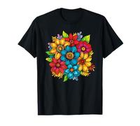 Colorful Flower Bouquet Boho Spring Garden Bloom T-Shirt