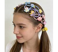 Colorful Flower Bow Hairpins Barrettes, Cute Hair Tie, Ponytail Holder Elastic Bands for Girl Style 2-40 Pcs