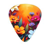Colorful Flower Bunch Guitar Picks Gift Set - 12 Smooth Durable Plectrums For Acoustic, Electric & Bass Guitar, Perfect Present For Guitar Lovers & Musicians