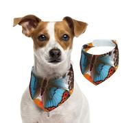 Colorful Flower Butterfly Dog Bandanas,Summer Bandanas for Dogs Washable Adjustable Dog Triangle Scarf Bibs Cute Pet Bibs for Medium Large Dogs Puppy and Cats Medium