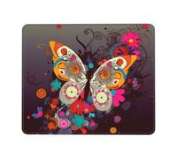 Colorful Flower Butterfly Mouse Pad Waterproof Gaming Mousepad for Office Computer Mousepads for Desk Pad with Non-Slip Rubber Base Washable Cloth Mouse Mat 7 x 8.6 in