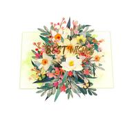 Colorful Flower Card Handmade Greeting Card For Birthday Wedding Elegant Popup Paper Stylish Graduation Gifts Mother Day