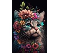 Colorful Flower Cat - Puzzles Beginners Puzzle Puzzle Toys, Spend Time to Get A Sense of Accomplishment Box 30 X 20 inch for Home Decor_1000pcs