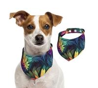 Colorful Flower Dog Bandanas,Summer Bandanas for Dogs Washable Adjustable Dog Triangle Scarf Bibs Cute Pet Bibs for Medium Large Dogs Puppy and Cats Medium