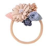 Colorful Flower Handmade Hair Bow Elastics Ties For Baby Girls Infants Tie Pearl Combination