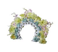 Colorful Flower Headband Double-sided Crown Hair Wreath Wedding Party Costume Headpiece For Bridal Women Hair Accessory