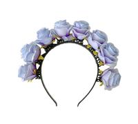Colorful Flower Headband Hair Accessory Cosplay Hair Hoop Clip Florals Wreaths Hairband for Girls