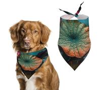 Colorful Flower Leaves Dog Bandana Triangle Dog Scarf Washable Polyester Dog Bibs Cute Pet Bandana for Medium Large Dogs Puppy and Cats