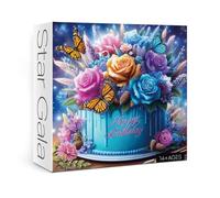 Colorful Flower Star Cake Puzzles for Adults 1000 Pieces, Beautiful Art Butterfly Jigsaw Puzzles, Impossible Hard Difficult Challenging Puzzle