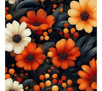 Colorful Flower Wallpaper Self-Adhesive 0.4×10 m Chrysanthemum Pattern Matte Contact Paper Removable Thicken Waterproof Canvas Peel and Stick Wall Paper for Home Decoration Furniture Renovation