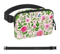 Colorful Flower White Pigeon Belt Bag for Men and Women Fanny Pack,Belt Bag with Adjustable Strap,Fashion Crossbody Everywhere Belt Bag for Travel Outdoors Running Hiking, Multicolor 04,