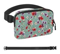 Colorful Flower White Pigeon Crossbody Fanny Pack for Men&Women,Belt Bag for Travel Casual Walking Running Hiking Cycling, Multicolor 06, 1.5x9.0x5.9in/4x23x15cm
