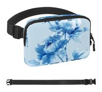 Colorful Flower White Pigeon Crossbody Fanny Pack for Men&Women,Belt Bag for Travel Casual Walking Running Hiking Cycling, Multicolor 03, 1.5x9.0x5.9in/4x23x15cm