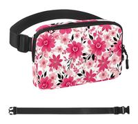 Colorful Flower White Pigeon Crossbody Fanny Pack for Men&Women,Belt Bag for Travel Casual Walking Running Hiking Cycling, Multicolor 07, 1.5x9.0x5.9in/4x23x15cm