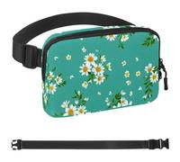 Colorful Flower White Pigeon Crossbody Fanny Pack for Men&Women,Belt Bag for Travel Casual Walking Running Hiking Cycling, Multicolor 02, 1.5x9.0x5.9in/4x23x15cm