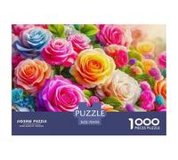 Colorful Flowers 1000 Pieces for Adults Jigsaw Puzzles Educational Games Enchanting Flowers Challenge High Difficulty Beautiful Decoration Puzzle70x50cm/1000pcs