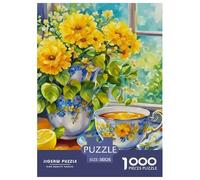 Colorful Flowers 1000 Pieces Jigsaw Puzzle for Adults Educational Creative Hobby Plants Precision Cut Pieces Collectible 38x26cm/1000pcs