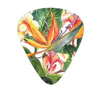Colorful Flowers 12-Pack Guitar Picks Set â€“ Unique Single-Sided Printed Picks With Abs Material For Acoustic, Electric Guitars & Ukuleles