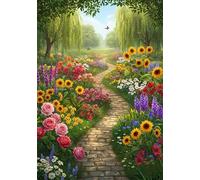 Colorful Flowers 300 Piece Jigsaw Puzzles for Adults, Colourful, Challenging & Brainteasing Adult puzzles 300 Pieces Garden, Fun jigsaws for The Whole Family 16x11 inch