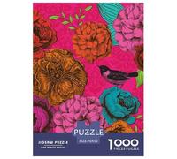 Colorful Flowers And Bird Jigsaw Puzzles Puzzles for Adults Kids. 1000 Pieces Great Gifts Challenge Toy Educational Games Home Decoration for Adults& Kids Age 14 Years Up 70x50cm/1000pcs