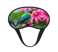 Colorful Flowers and Bird Print Blackout Sleep Mask - Side Sleeper Eye Cover, Soft Comfort, Perfect for Travel, Meditation