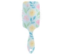 Colorful Flowers and Leaves anti static brush for thick haired head massager for curly hair with Ergonomic handle cepillo para peinar