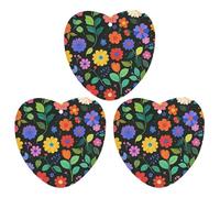 Colorful Flowers And Leaves Car Air Freshener, 3 Pcs Love form Hanging Air Freshener Cards, Long Lasting Fragrance Scented Cards for Car, Home, Office Gray-style