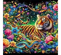 Colorful Flowers Animals 1000 Piece Jigsaw Puzzles for Adults, Colourful, Fun, Challenging and Brainteasing Adults jigsaw puzzles 1000 Pieces, Beautiful Decoration Puzzle