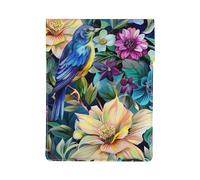 Colorful Flowers Bird Printed Laptop Sleeve Bag 13-Inch - Leather Laptop Sleeve Case Shockproof Protective Computer Cover Bag