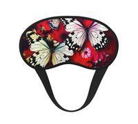 Colorful Flowers Butterflies Sleep Eye Mask for Women Men Soft and Comfortable Sleep Mask Blackout Sleeping Eye Cover for Travel Yoga Nap Shift Work