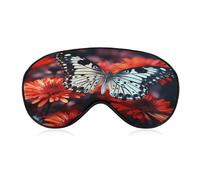 Colorful Flowers Butterflies Sleeping Mask Sleep Mask for Side Sleeper Relaxing Zero Pressure Night Blindfold Light Block-Out Eye Mask for Sleep with Easy Adjustable Strap