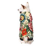 Colorful Flowers Dog Hoodie - Soft & Breathable Pet Clothes for Small to Large Dogs, Stylish and Comfortable Dog Clothes