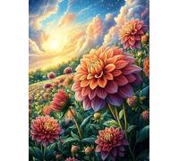 Colorful Flowers in A Blooming Meadow 1000 Piece Jigsaw Puzzle Pack Scenery Science Fiction Teens Beginners Cognitive Development Puzzle Fans Group Play Anniversary Thick Cardboard 1000 PCS