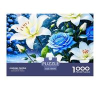 Colorful Flowers Jigsaw Puzzle 1000 Pieces Adults Teens Stress Relief Challenging Plants Poster Guide Recycled Board 70x50cm/1000pcs