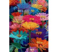 Colorful Flowers Jigsaw Puzzle 6000 Piece, Puzzles for Adults 6000, The Impossible Challenge, Jigsaw Puzzle Games Classic Educational, Wooden Puzzles, for Home Wall Decoration Gift FNKL1-106