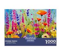Colorful Flowers Jigsaw Puzzles for Adults 1000 Educational Game Enchanting Flowers Challenge High Difficulty for Decompression And Wall Decor38x26cm/1000pcs