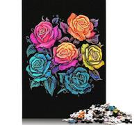 Colorful Flowers Jigsaw Puzzles for Adults 1000 Piece Family Gathering Puzzle DIY 1000 Piece Puzzle Game 1000pcs (75x50cm)