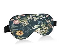 Colorful Flowers Sleep Mask for Women Men Smooth Comfortable Light Blocking Eye Mask Night Blindfold with Adjustable Strap for Travel Sleeping Shift Work