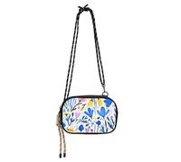 Colorful Flowers Small Black Crossbody Purse for Womens Waterproof with Adjustable Strap Shoulder Bags Go shopping
