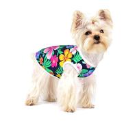 Colorful Flowers Small Stretchy Dog T-Shirts Soft Cool Sleeveless Stripe Vests Breathable Clothes for Puppy Kitty Cats Small.
