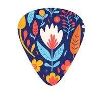 Colorful Flowers Stylish and durable guitar picks, three types of thin, medium and heavy guitar picks (12 pieces), suitable for guitar, bass, electric guitar, ukulele,
