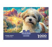 Colorful Fluffy Dog Sleeping PeacefullyComplex 1000-Piece Jigsaw Puzzles for Adults Offering An Array of Challenging Puzzle Games - Serves As A Remarkable And Entertaining Gift for Adults And Kids