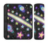 Colorful Fluorescent Meteor Planet Belt Shoulder Strap,More Comfort Driving,Seatbelt Cushion for Sedan Airplane Van forro para cinturon de segurida 2 pcs
