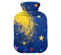 Colorful Fluorescent Planet Universe Cute hot Water Bottle with Soft Cover, 2L Water Bag for Pain Relief, Pain Relief, compresas calientes para el vientre