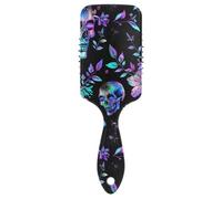 Colorful Fluorescent Skulls and Flowers Gothic Fantasy Style gentle brush for blow drying Designed scalp massaging for thick hair with Ergonomic handle cepillo anti frizz para cabello